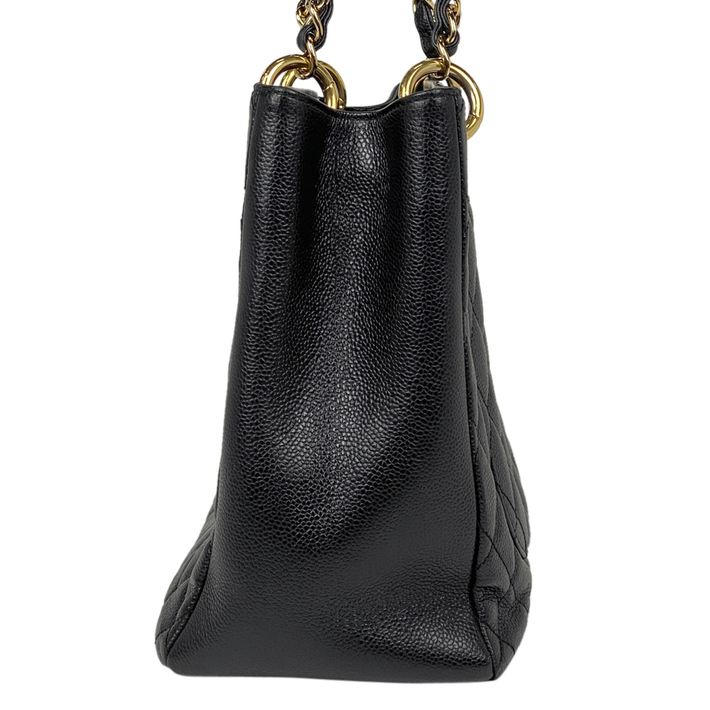 Chanel Mark Bag Coco GST Bag Black Matelasse Chain Skin Tote Shoulder Caviar